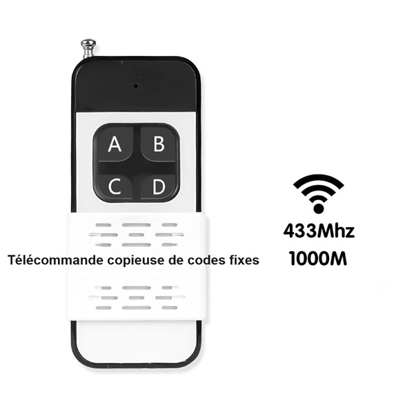 Télécommande copieuse TXC1000 4T 433 mhz Basic_TX1000-4T télécommande longue portée 1000m 433mhz